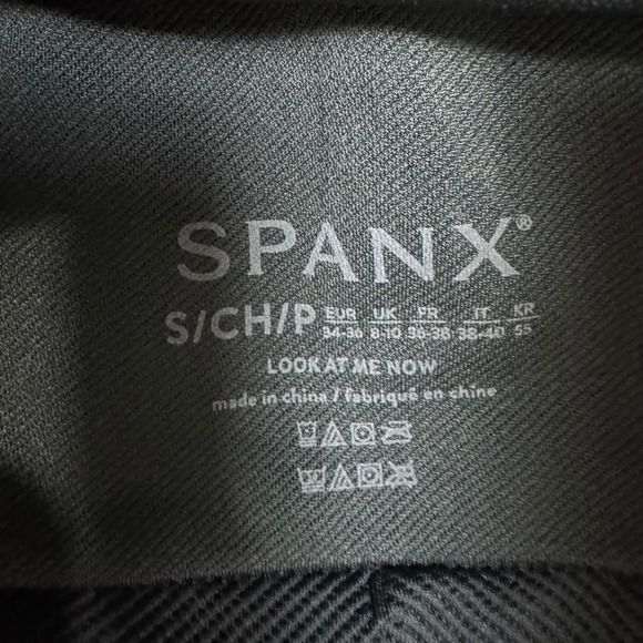 SPANX‎ Look At Me Now Ribbed Racerback Sports Bra Crop Top Green S/CH/P - Picture 7 of 8